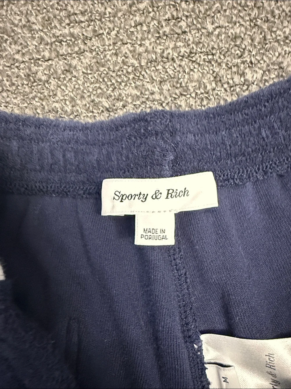 Sporty & Rich x Prince Sporty Terry Short in Navy/White